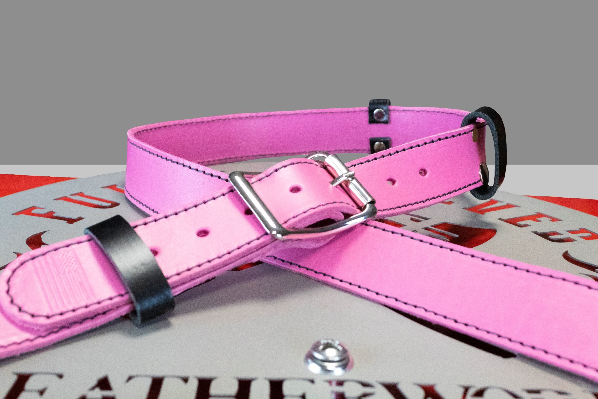 FDL Ultra-Premium Pink and Black Radio Strap Set - F.D. Leatherworks