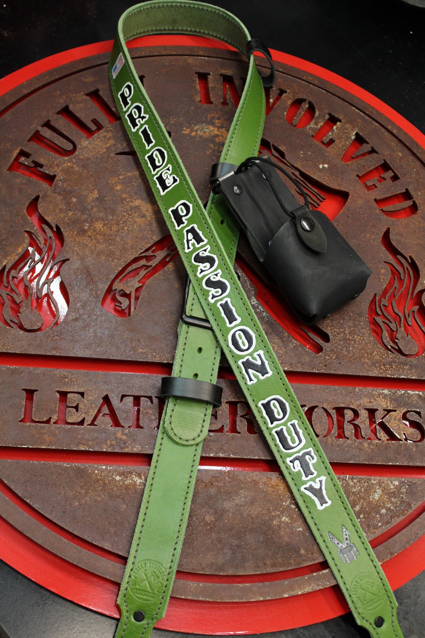 Rustic Smoke Leather X-Back Suspenders for Firefighters by Fully Involved  Leatherworks