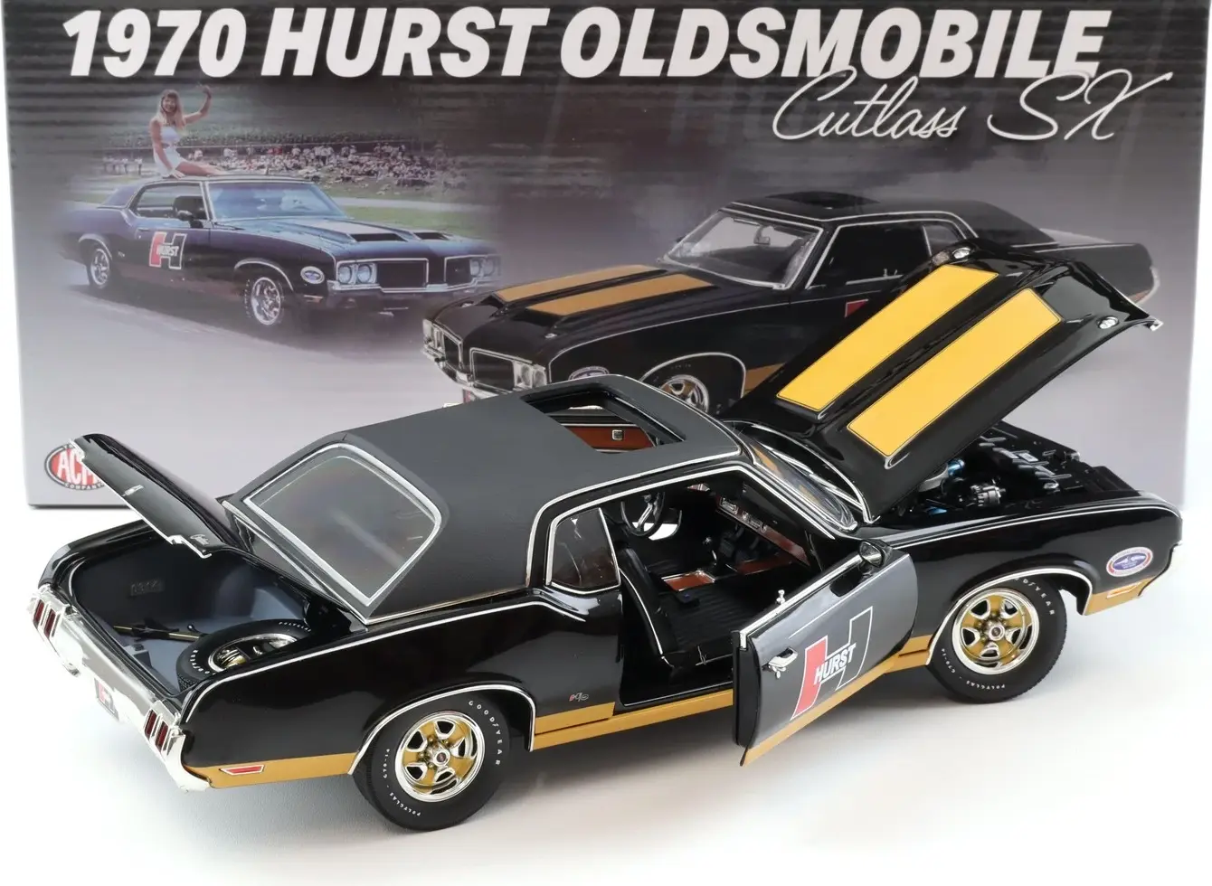 1970 Oldsmobile Cutlass SX Hurst Edition in 1:18 scale by Acme Diecast