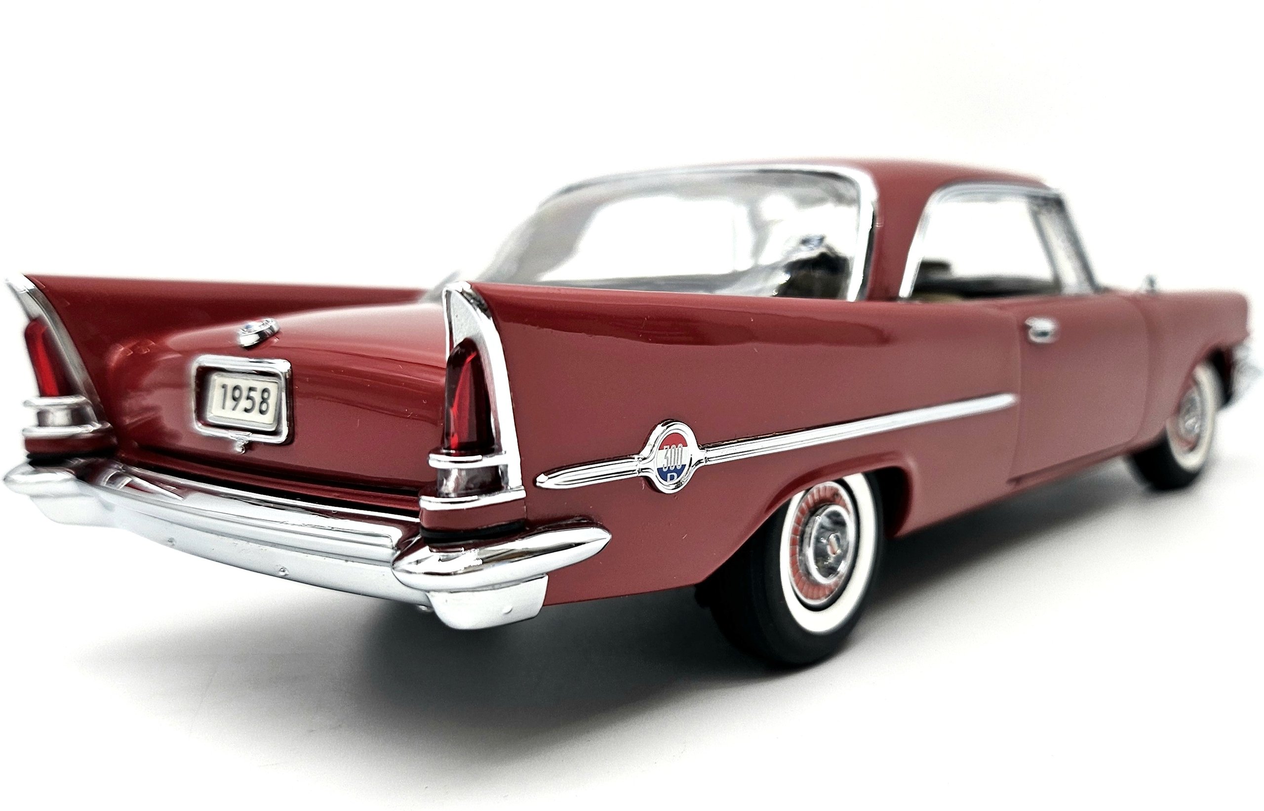 1958 Chrysler 300D Hardtop Coupe Matador Red in 1:24 scale by