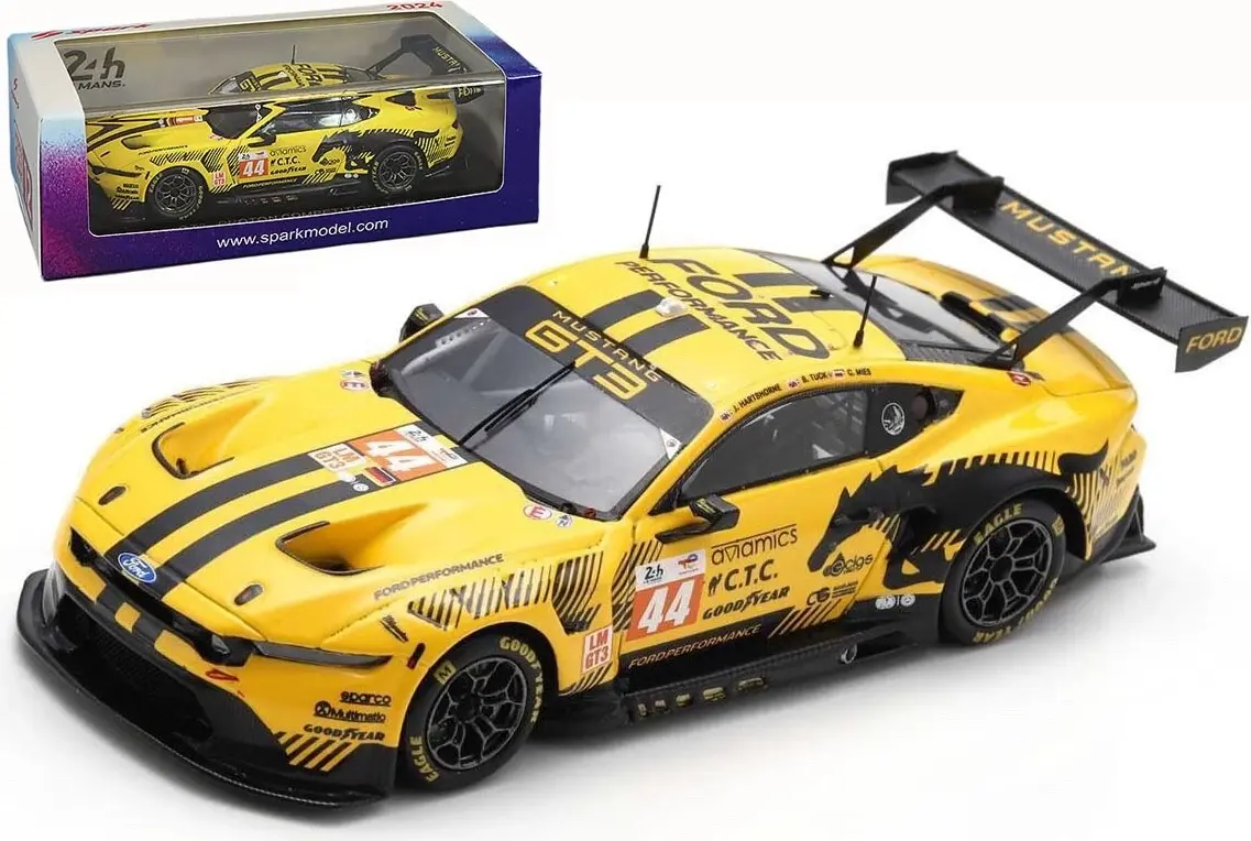 Ford Mustang GT3 No.44 Le Mans 24H 2024 in 1:18 scale by Spark