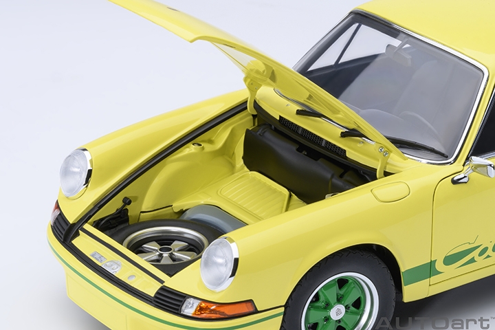 Porsche 911 Carrera 2.7 RS Light Yellow /Green Stripes in 1:18
