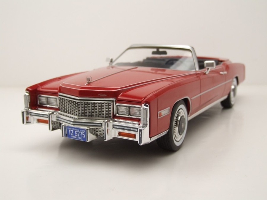 1976 Cadillac Eldorado Cabriolet Open Top Red in 1:18 scale by MCG