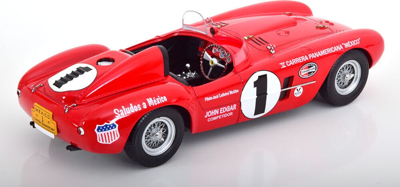 Ferrari 375 Plus V12 Spider #1 1954 Carrera Panamericana red in 1