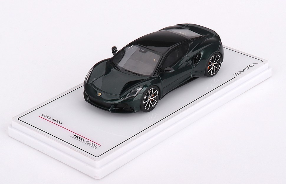 Lotus Emira Dark Verdant Green in 1:43 scale by True Scale Miniatures