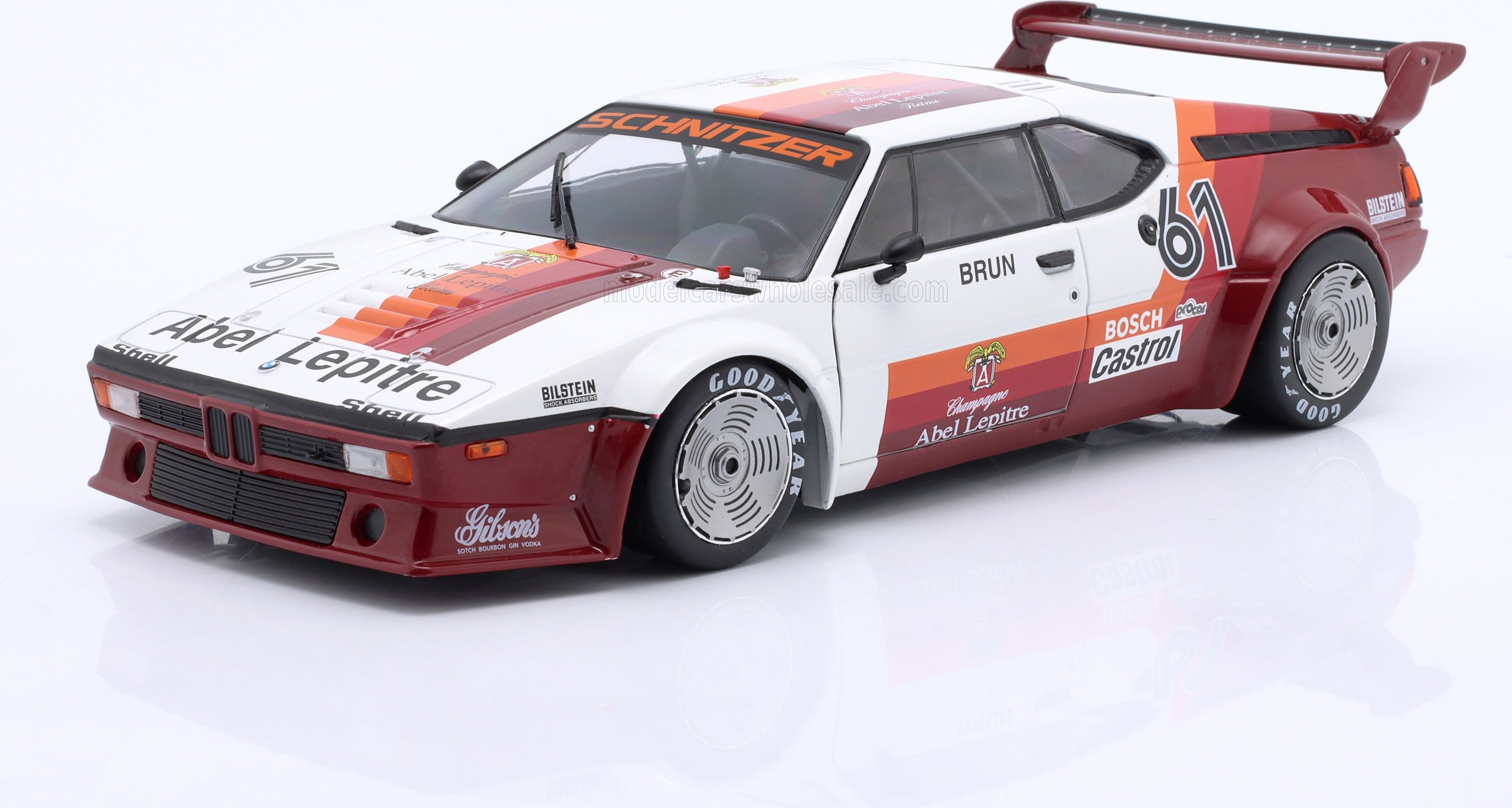 BMW M1 M88 3.5L #61 1980 Procar Series Monaco in 1:18 scale by WERK 83