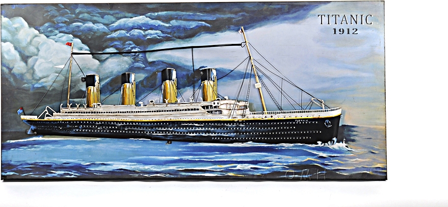 Réplique Cloche Du Titanic En Laiton Doré - 15x15x16cm - Décoration Nautique Avec Gravure "Titanic 1912"