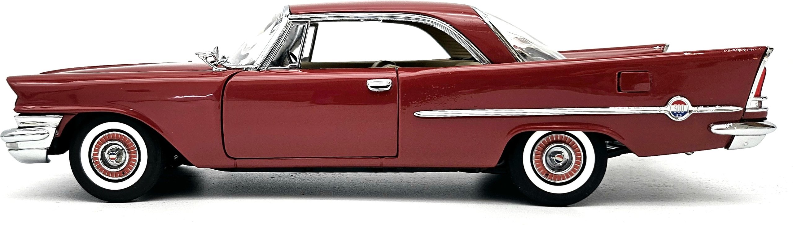 1958 Chrysler 300D Hardtop Coupe Matador Red in 1:24 scale by