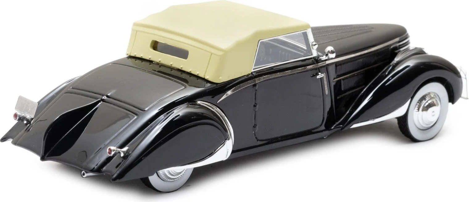 Modellino Esval EMEU43030B – Delage D8-85 Cabriolet Chapron, Scala 1/43, Nero