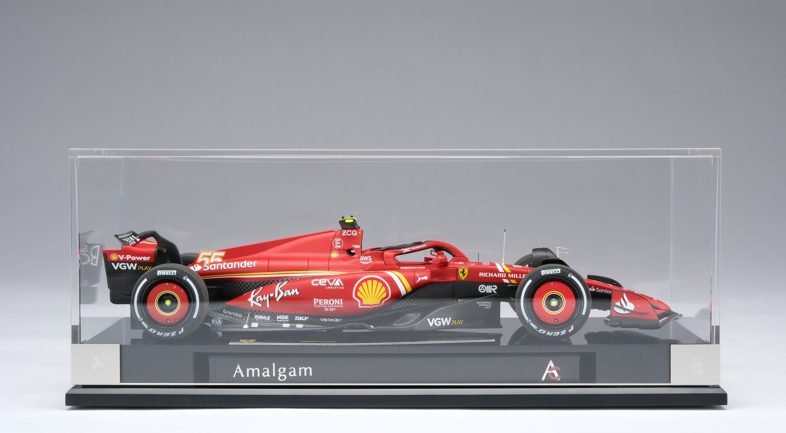 Ferrari F1 SF-24 #16 2024 Season Charles Leclerc in 1:24 scale w/ pilot and showcase by Bburago