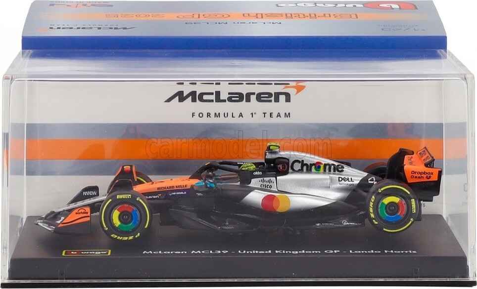 McLaren F1 MCL39 2025 #4 Lando Norris – Échelle 1:43 avec socle et vitrine