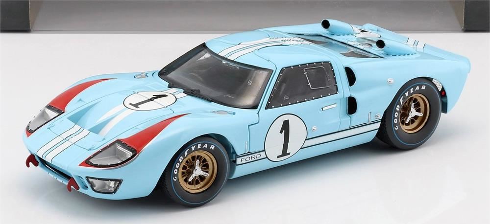 1966 Ford GT-40 MK II Le Mans #3, Red - Shelby Collectibles SC406R - 1/18  scale Diecast Car 