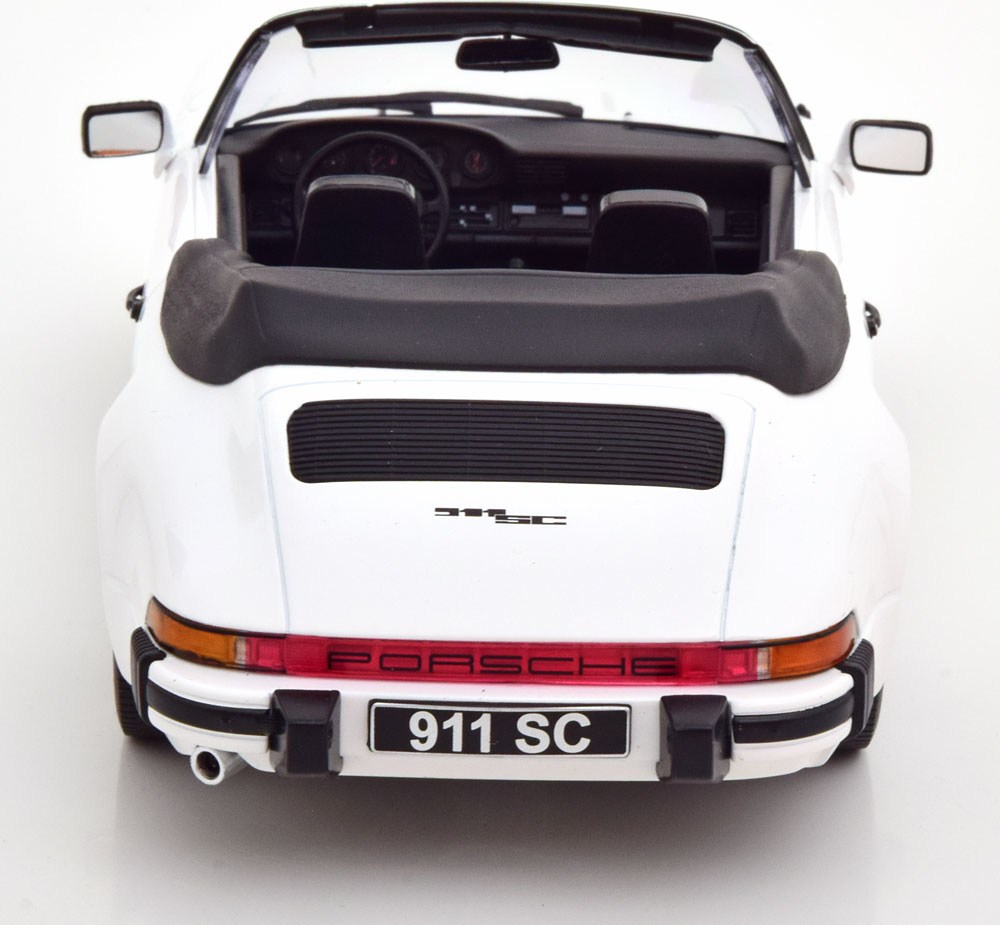 1983 PORSCHE 911 SC CABRIOLET White in 1:18 scale by KK Diecast