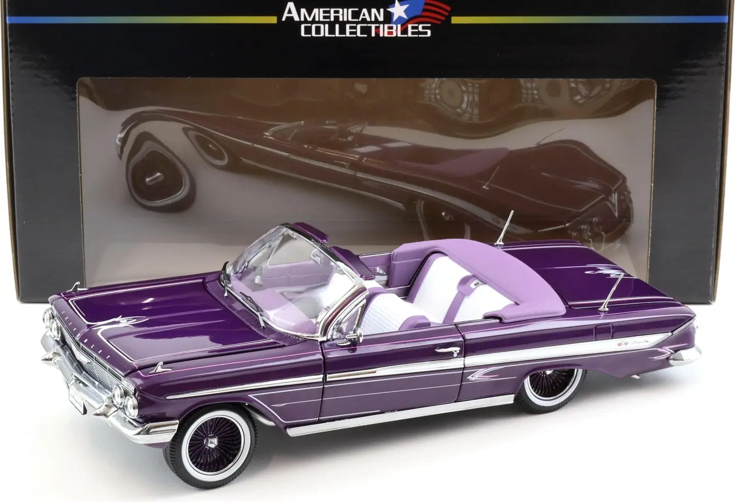 1961 Chevrolet Impala Convertible Lowrider in 1:18 scale SS-2111