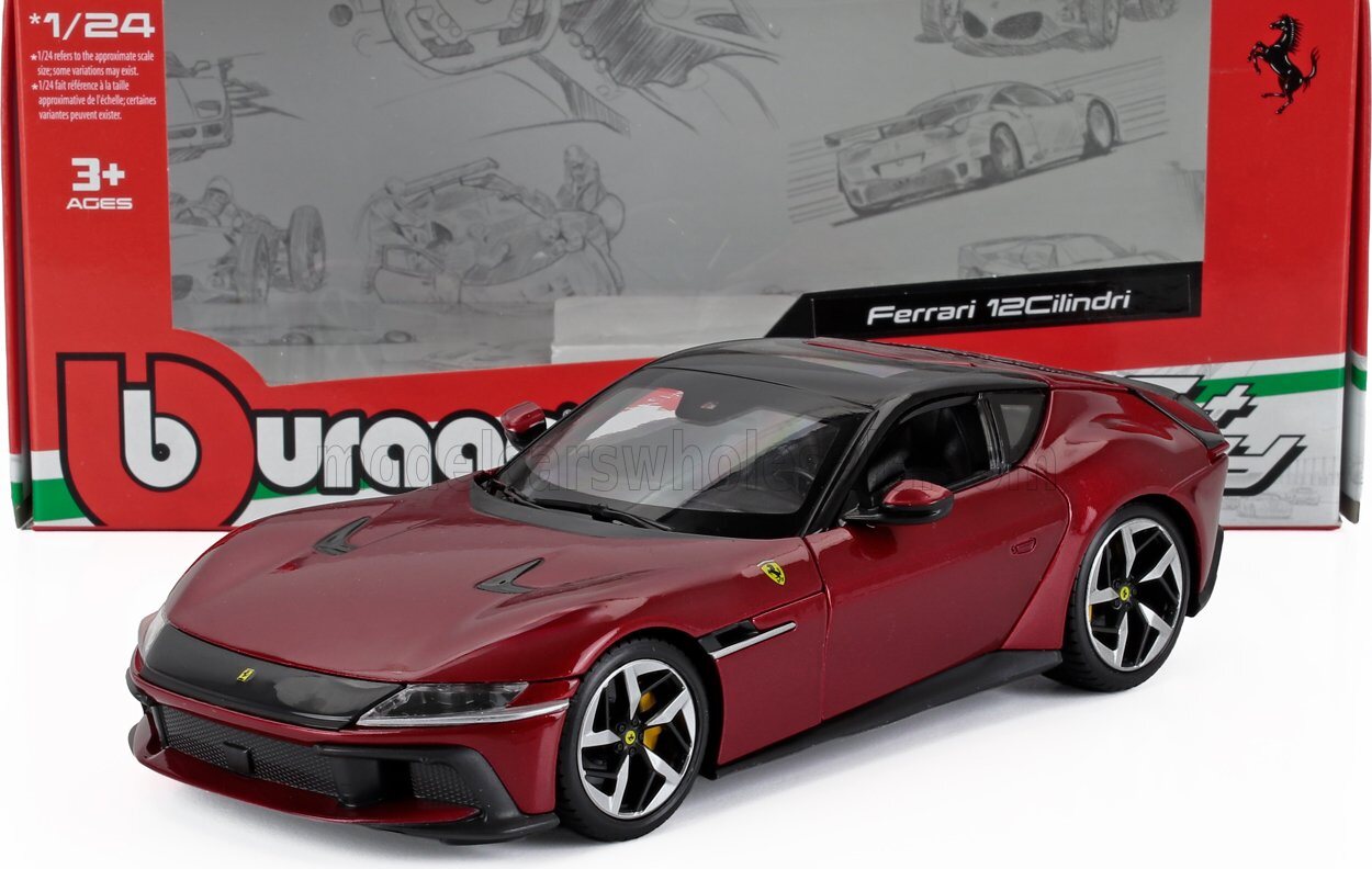 2024 Ferrari 12Cilindri V12 830cv Red 1:24 by Bburago