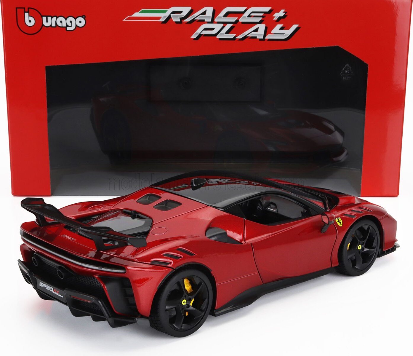 2024 Ferrari SF90 XX Stradale Red Metallic/Black in 1:18 scale by