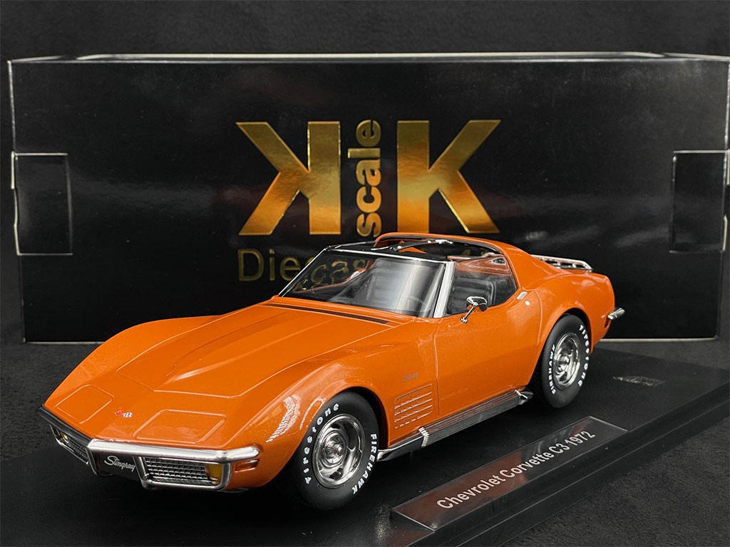1972 Chevrolet Corvette C3 w/ Removable Roof parts Orange in 118 scale