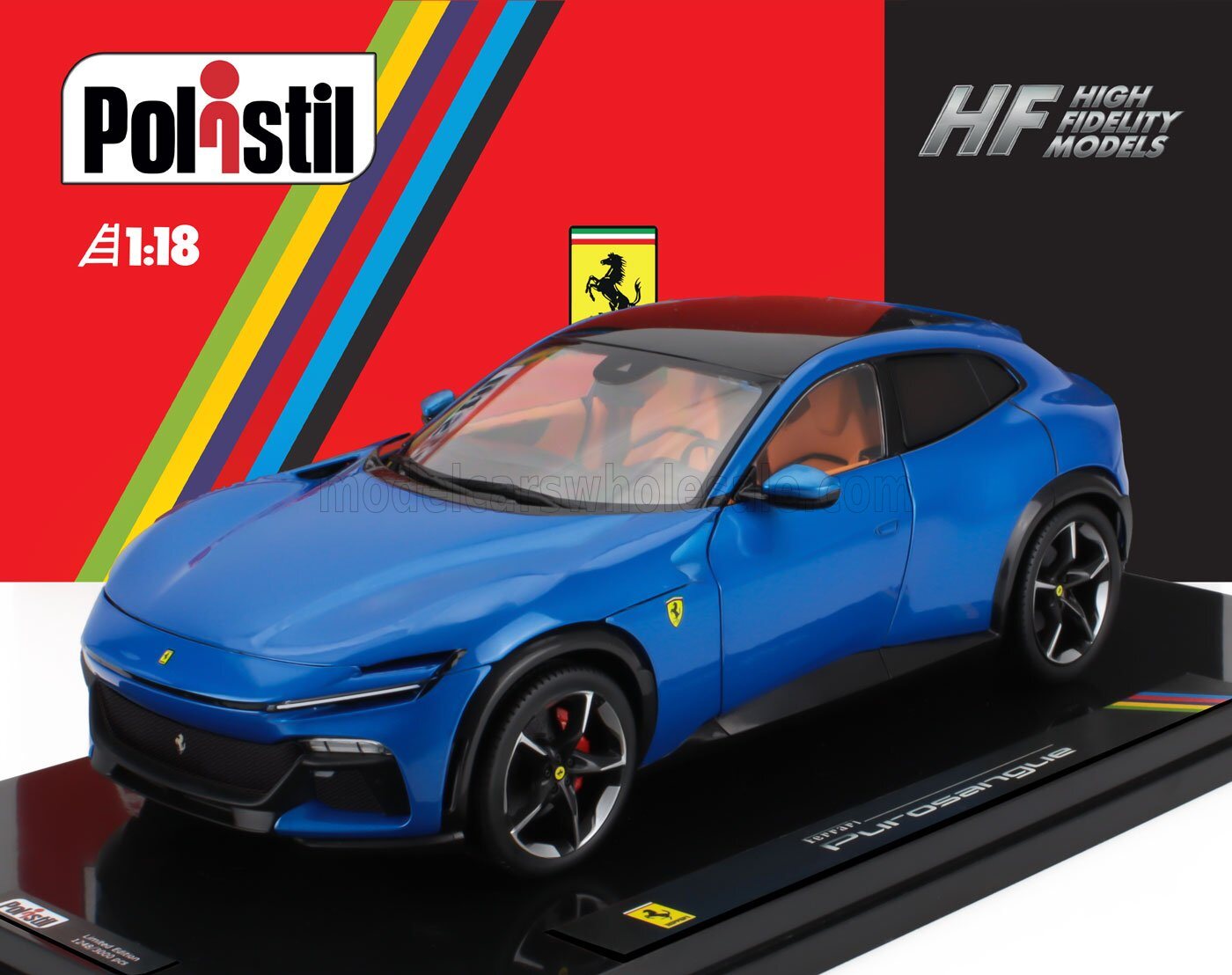 たか1/18 フェラーリ Purosangue 2022 ロッソコルサ 1:18 POLISTIL Ferrari Purosangue 2022 Rosso Corsa 322 18FE02020-WB
