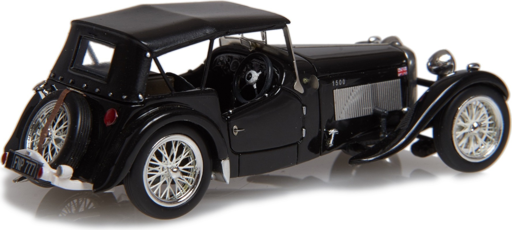 Miniature ESVAL MODELS 1/43 - H.R.G. 1500 Sport Roadster 1947 - Verte - Résine Montée