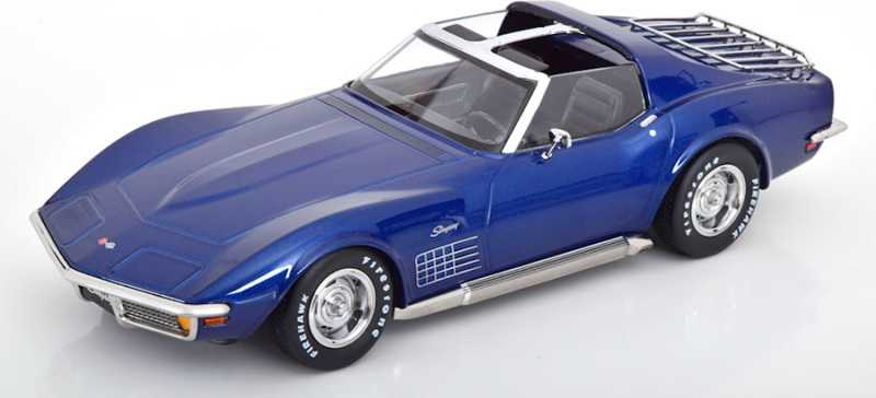 KK Scale 1:18 - Chevrolet Corvette C3 1972 Noire - Toit Amovible - Miniature Neuve