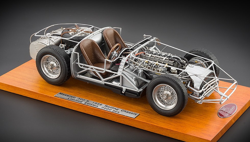 1956 Maserati 300S Rolling Chassis Diecast Model by CMC in 1:18 Scale by CMC