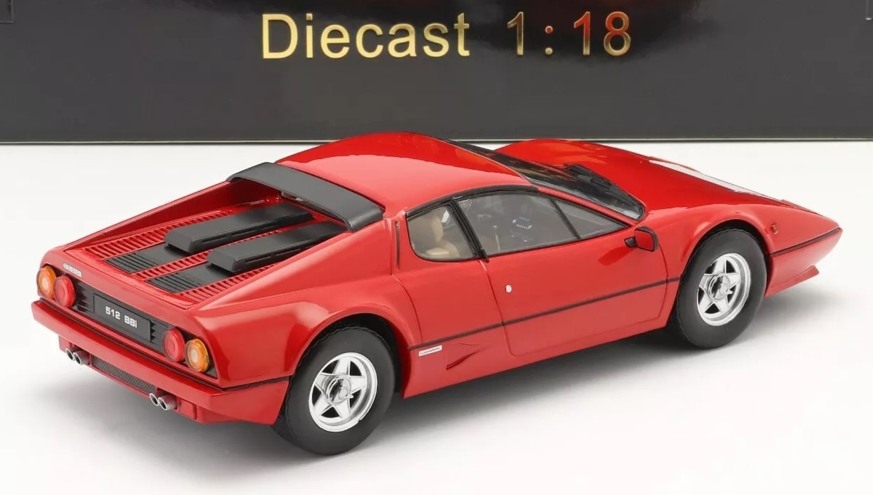 1981 Ferrari 512 BBI Red in 1:18 scale by KK Diecast