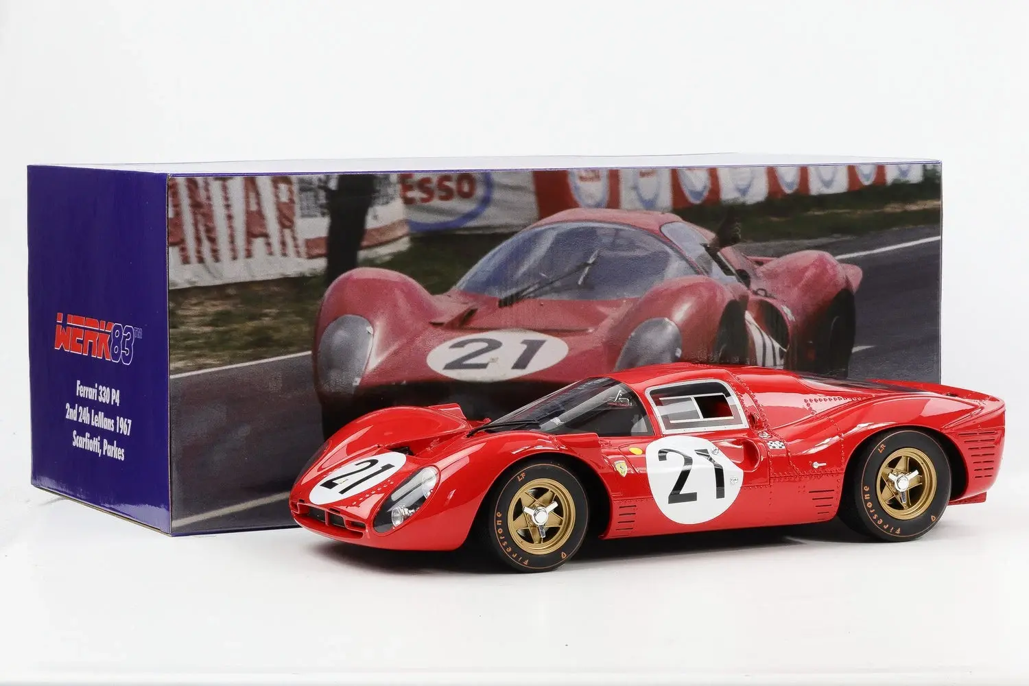 Ferrari 330 P4 Berlinetta 4.0L V12 #21 2nd 1967 24 Le Mans in 1:12