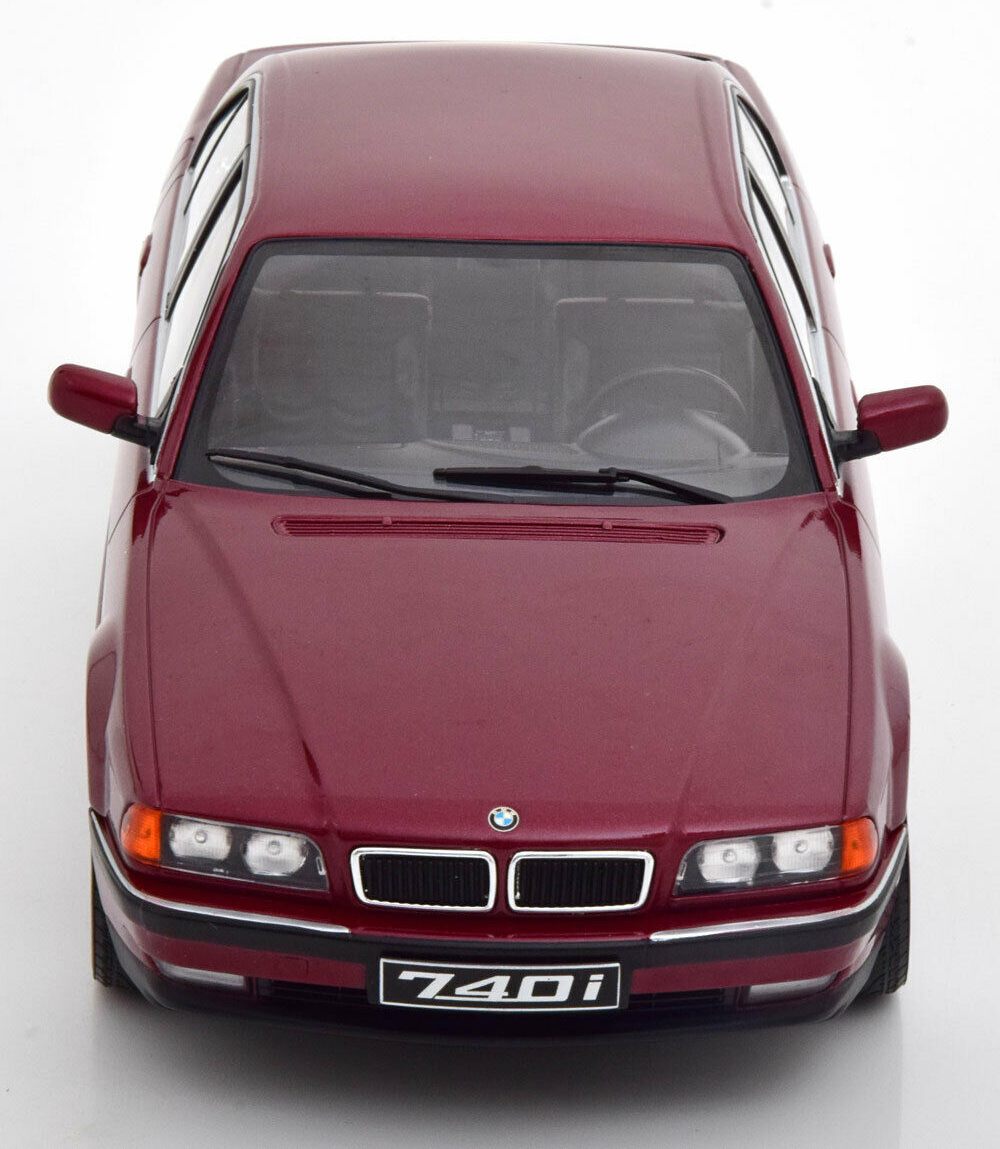 1994 BMW 740I (E38) Dark Red Metallic in 1:18 scale by KK Diecast