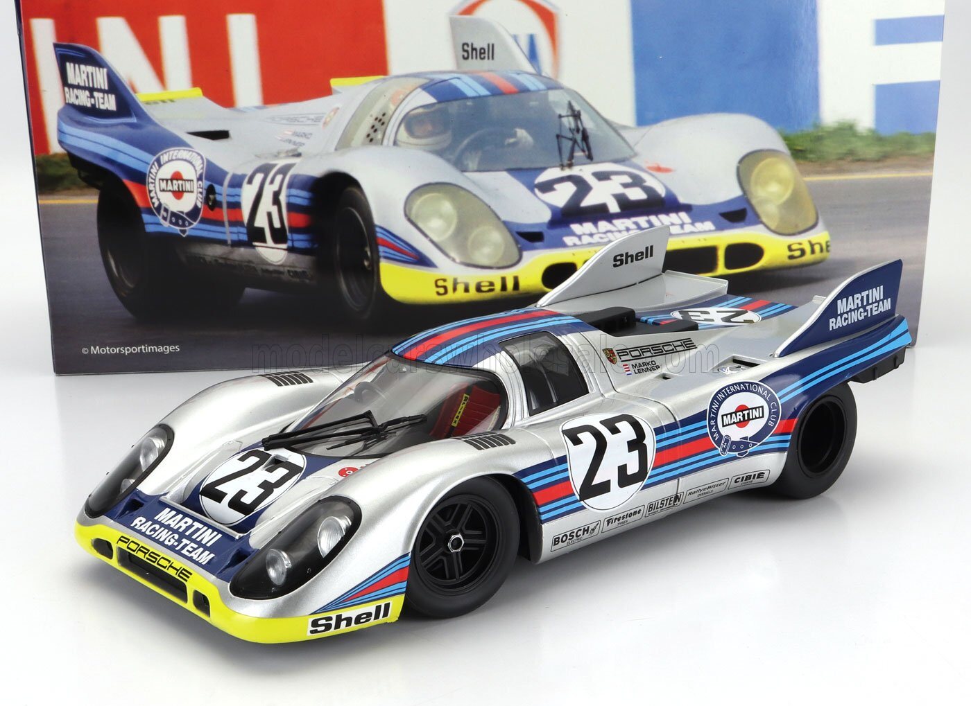 Porsche 917K 4.9L Team Martini #23 1971 1000km SPA in 1:18 scale