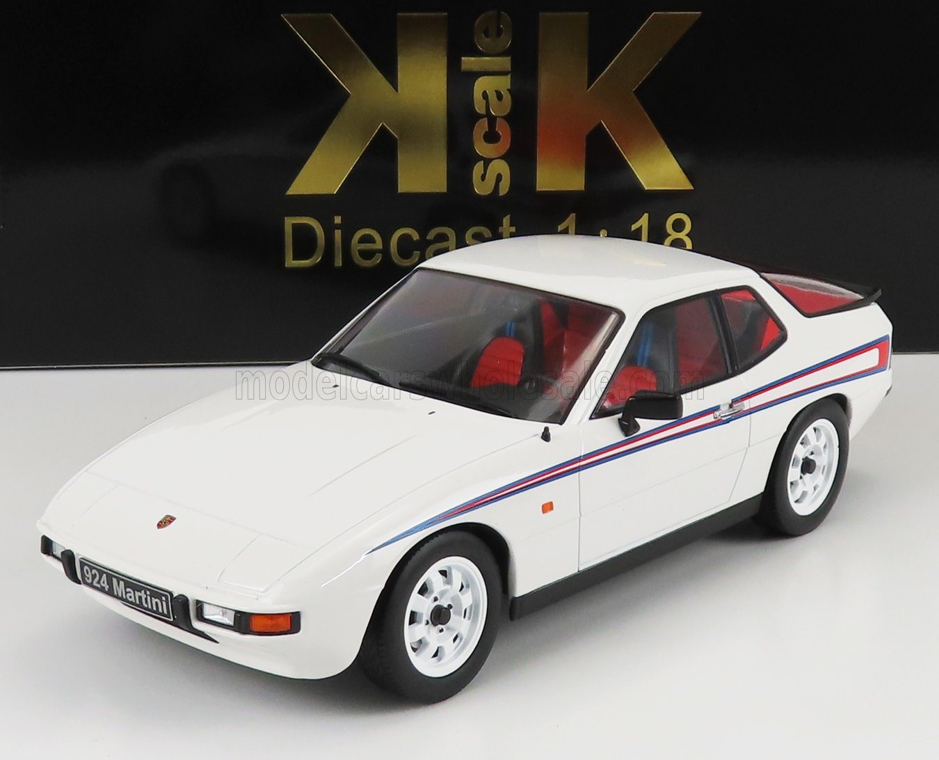 1985 Porsche 924 Martini Livery White/Red/Blue 1:18