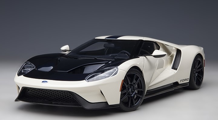 ミニカー Autoart 1/18 2017 Ford GT White AutoArt Ford GT 2017, Frozen White 1/18 Diecast Car