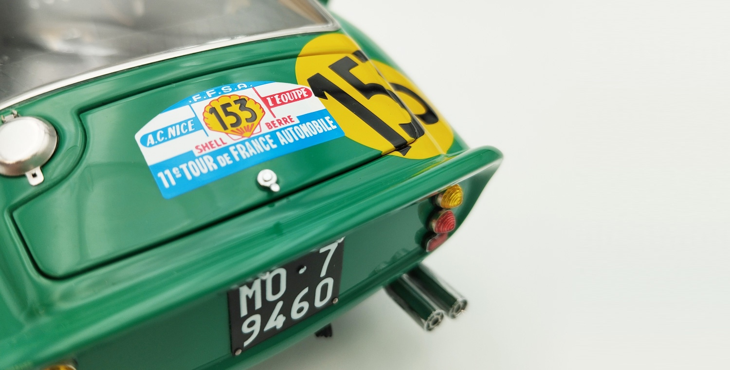 1962 Ferrari 250 GTO Piper/Margulies Tour de France 1:18 scale by CMC