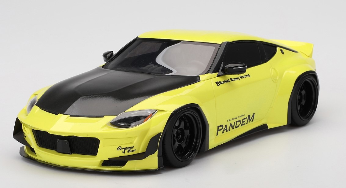 Nissan Z (RZ34) Pandem Ikazuchi Yellow in 1:18 scale by Topspeed