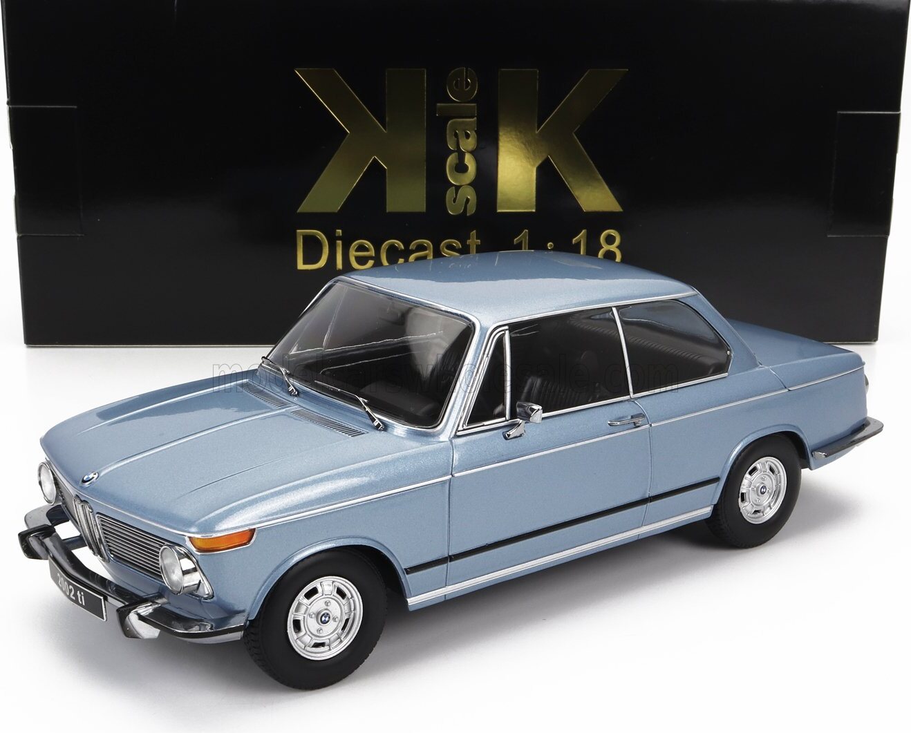 1971 BMW 2002ti 1-Series Light Blue in 1:18 scale by KK Diecast