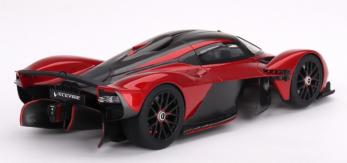 Aston Martin Valkyrie Hyper Red in 1:18 scale by Topspeed