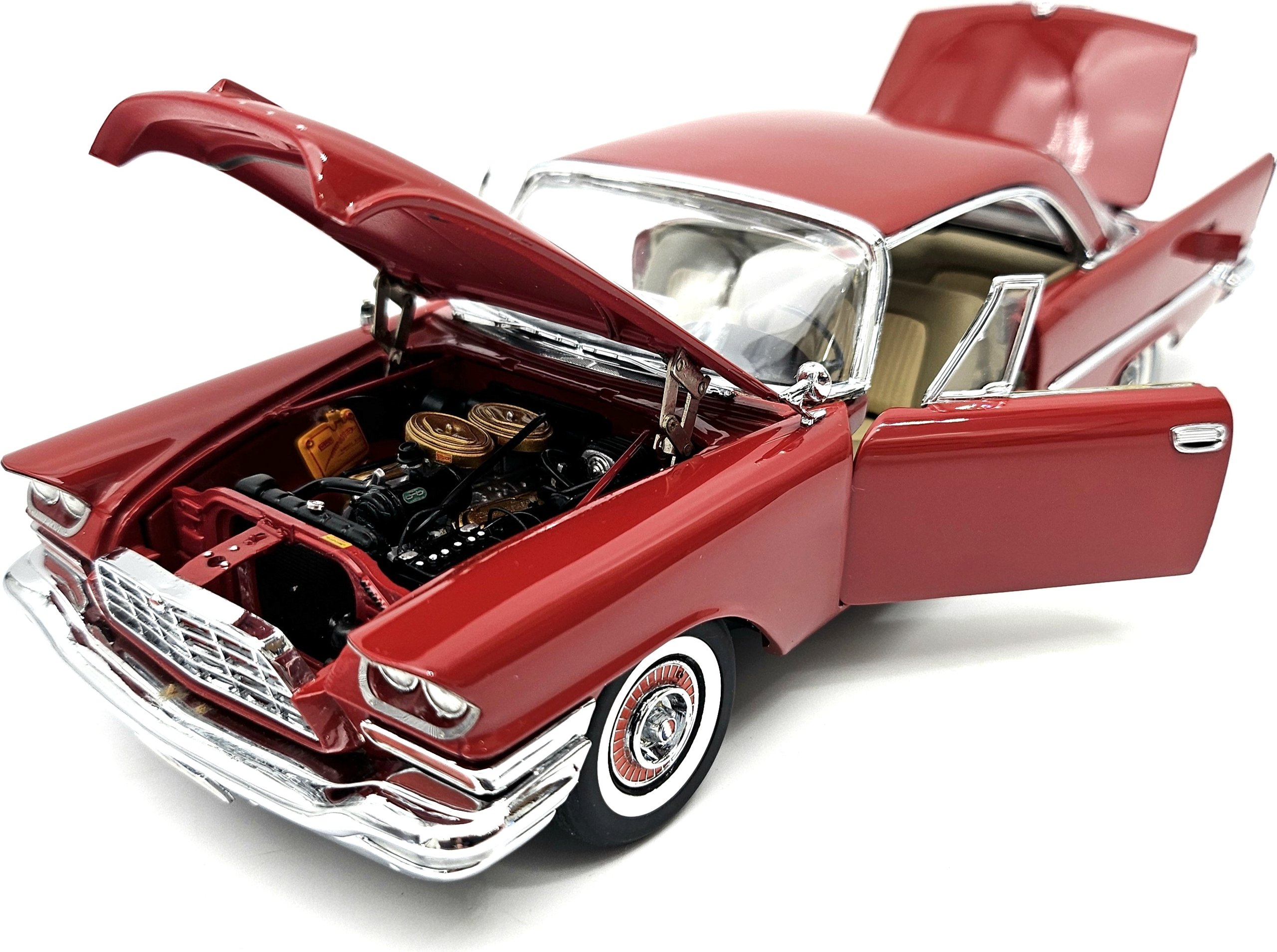 1958 Chrysler 300D Hardtop Coupe Matador Red in 1:24 scale by