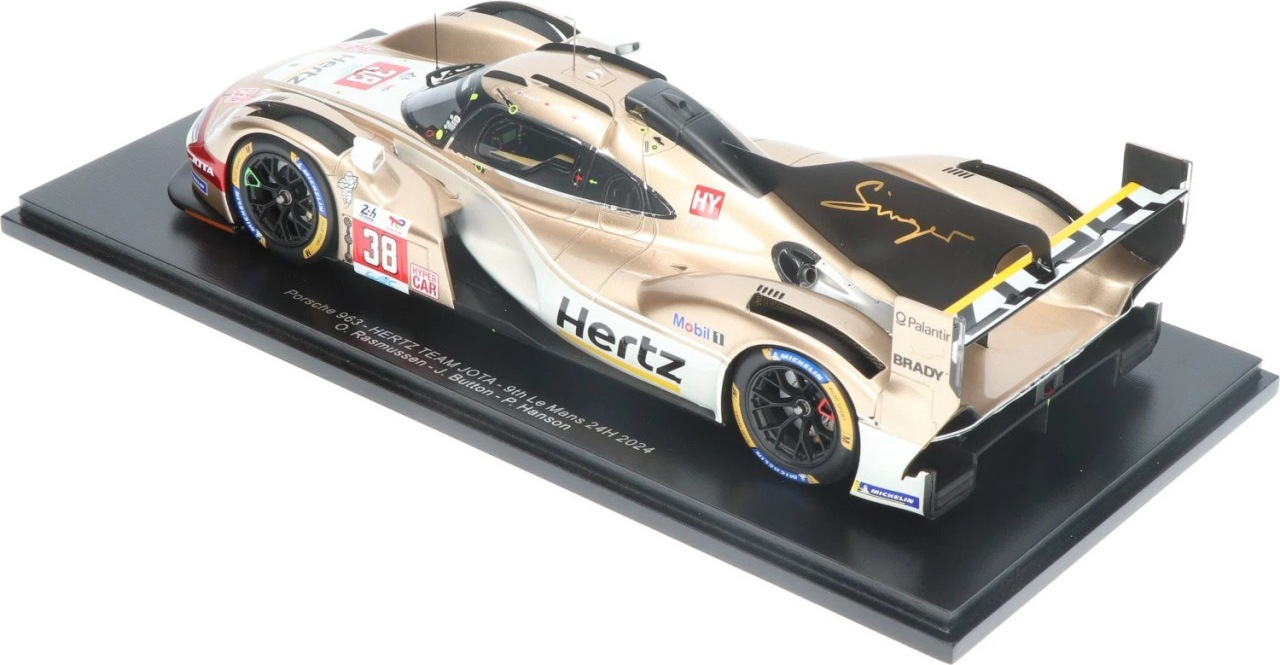 Porsche 963 No.38 9th Le Mans 24H 2024 in 1:18 scale by Spark