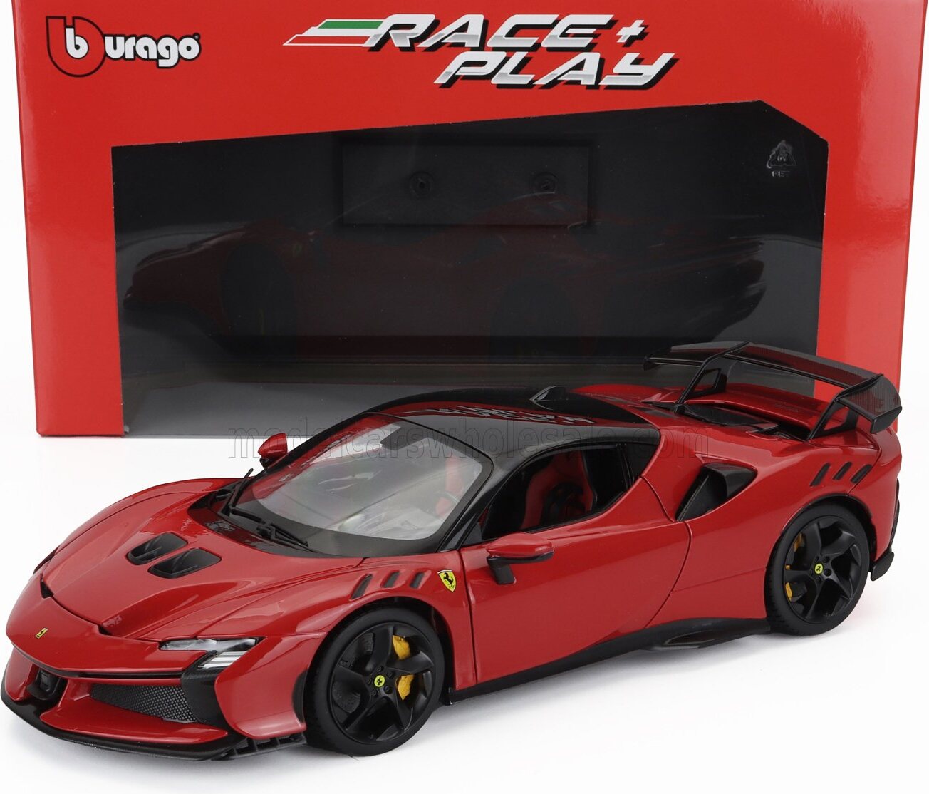 2024 Ferrari SF90 XX Stradale Red/Black in 1:18 scale by Bburago