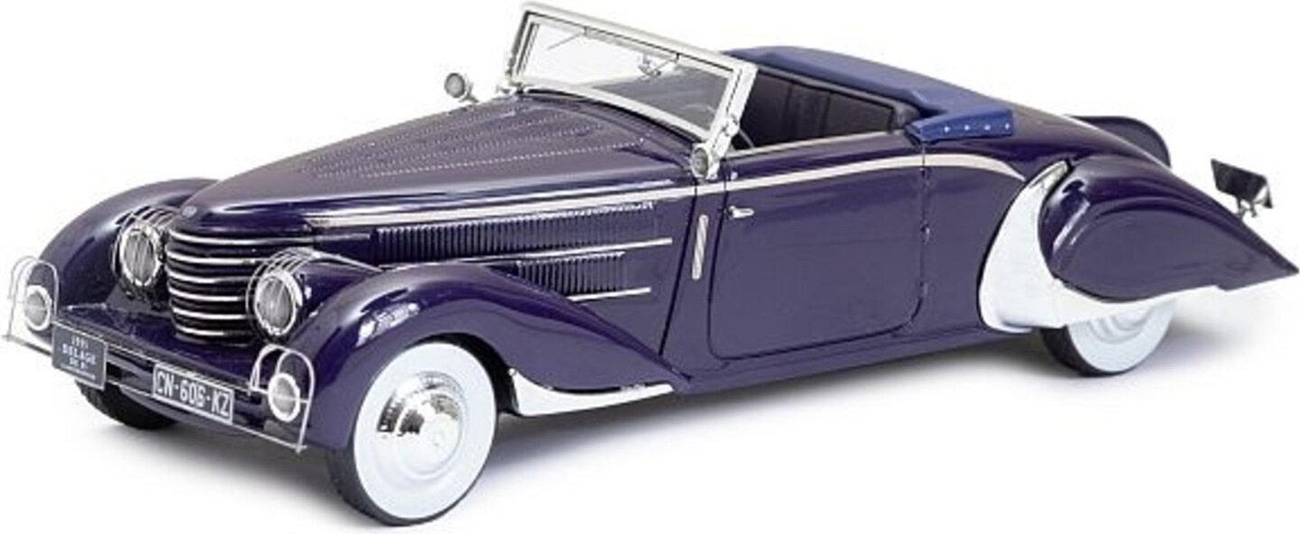 Delage D8-85 Clabot Cabriolet Chapron 1935 – Esval 1/43 – Bleu Foncé