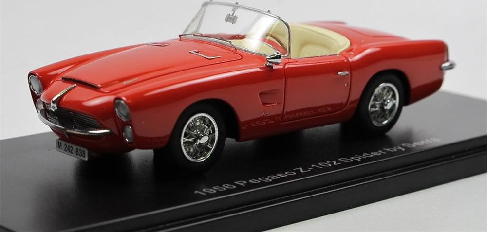 Esval EMEU43005C - Pegaso Z-102 Spider de 1956 par Serra Marron 1/43