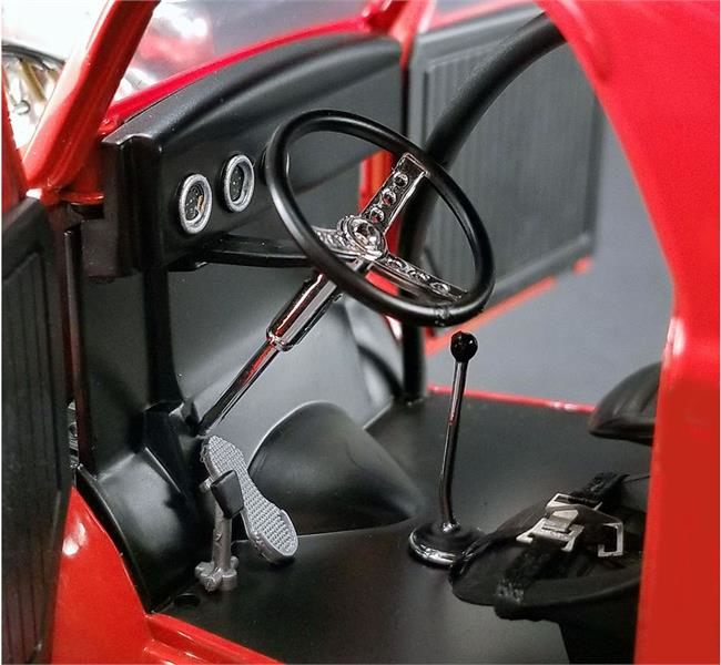 1941 Gasser in Red with Flames Diecast Model by Acme in 118 Scale by