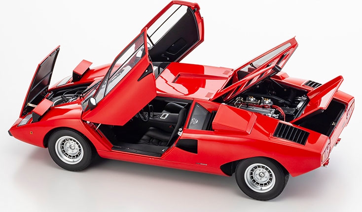Lamborghini Countach LP400 Red in 1:12 scale by Kyosho