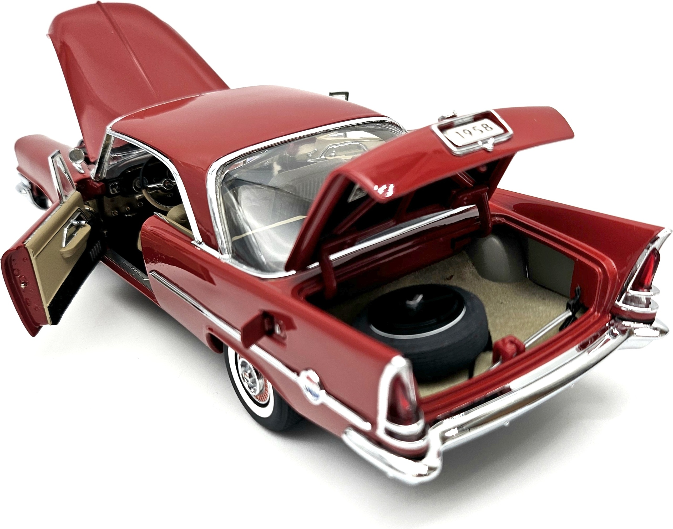 1958 Chrysler 300D Hardtop Coupe Matador Red in 1:24 scale by