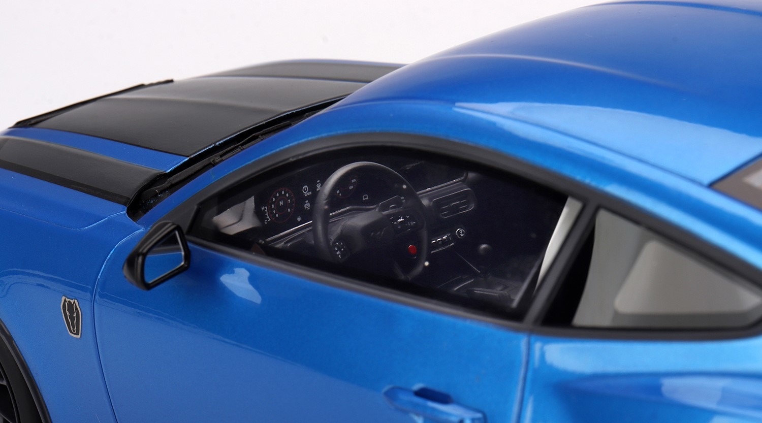 2024 Ford Mustang Dark Horse Grabber Blue in 1:18 scale by Topspeed