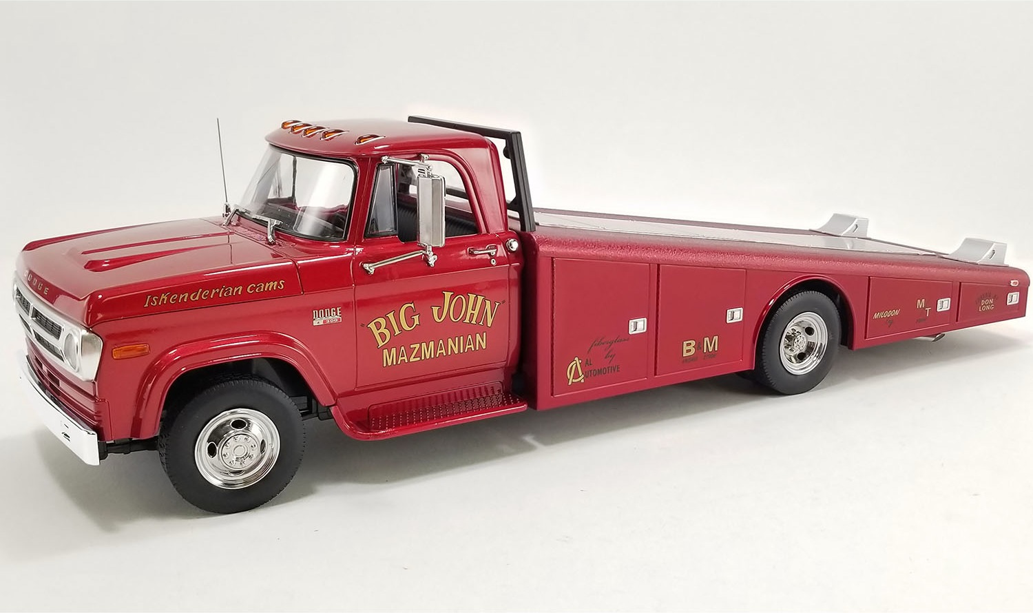1970 Dodge D300 Ramp Truck Mazmanian in 118 scale by Acme Diecast