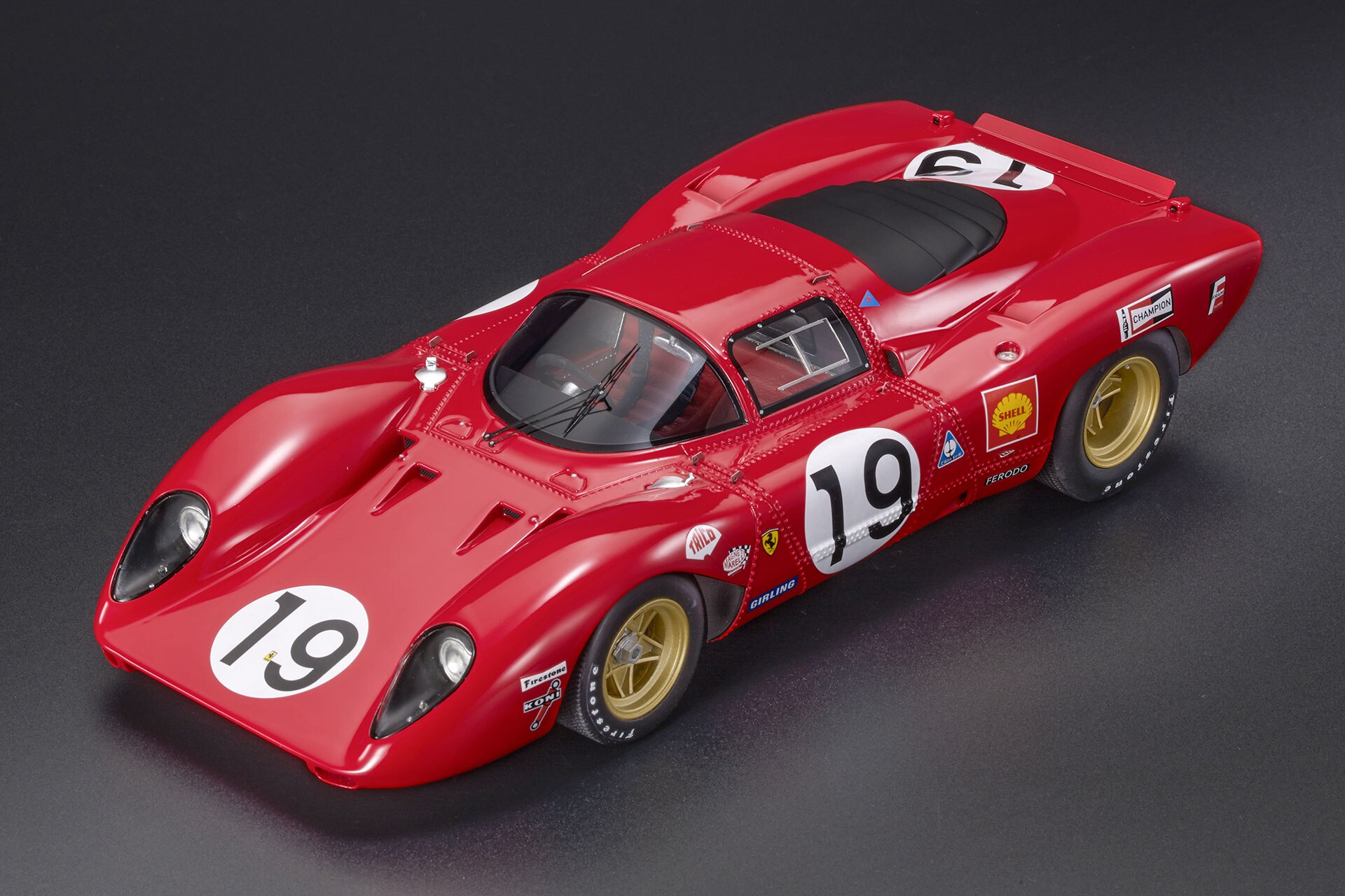 Ferrari 312P 3.0L V12 Coupe #19 1969 Le Mans 24h in 1:18 scale by