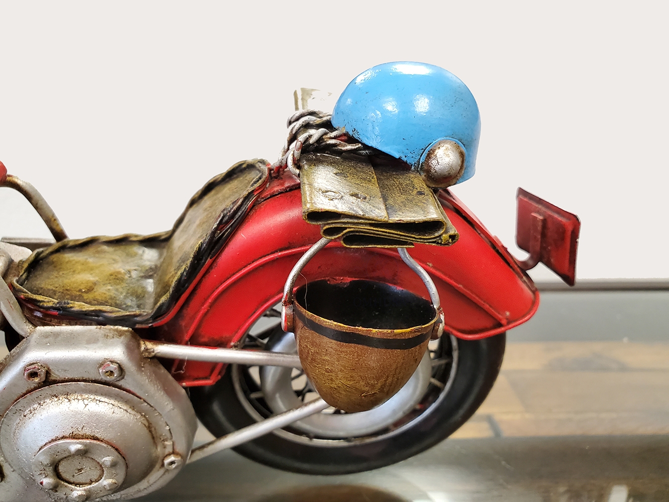 Vintage WWII Motorcycle 3D Painting - Handmade Harley Davidson Military Art