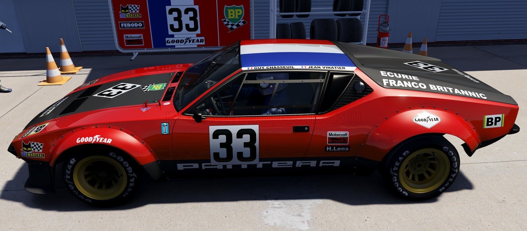 De Tomaso Pantera #32 Jacquemin Deprez 24H Le Mans 1972 1:43 Scale