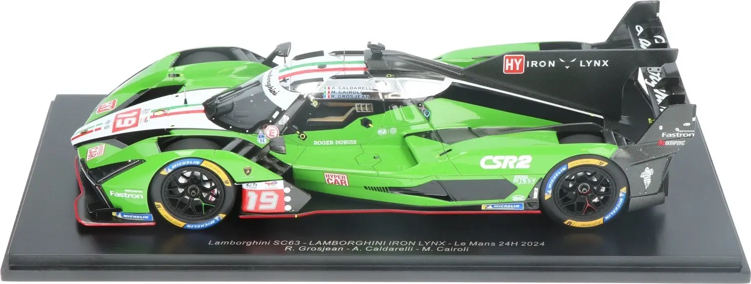 Lamborghini SC63 #19 2024 24h Le Mans in 1:18 scale by Spark