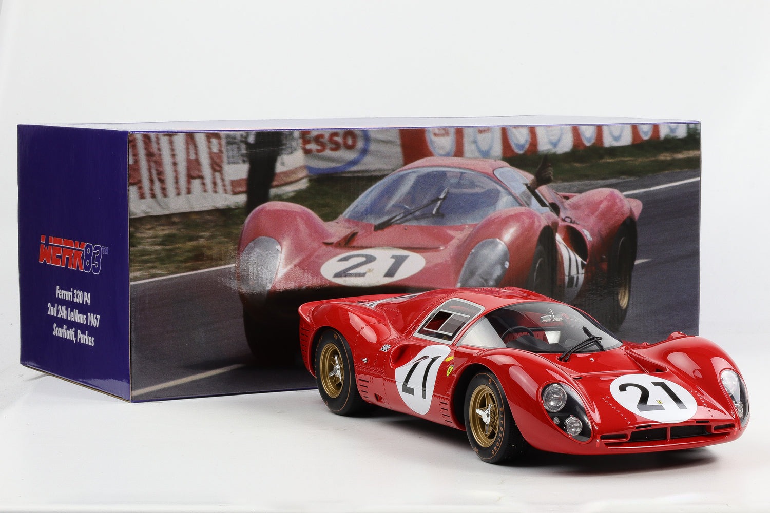 Ferrari 330 P4 Berlinetta 4.0L V12 #21 2nd 1967 24 Le Mans in 1:12